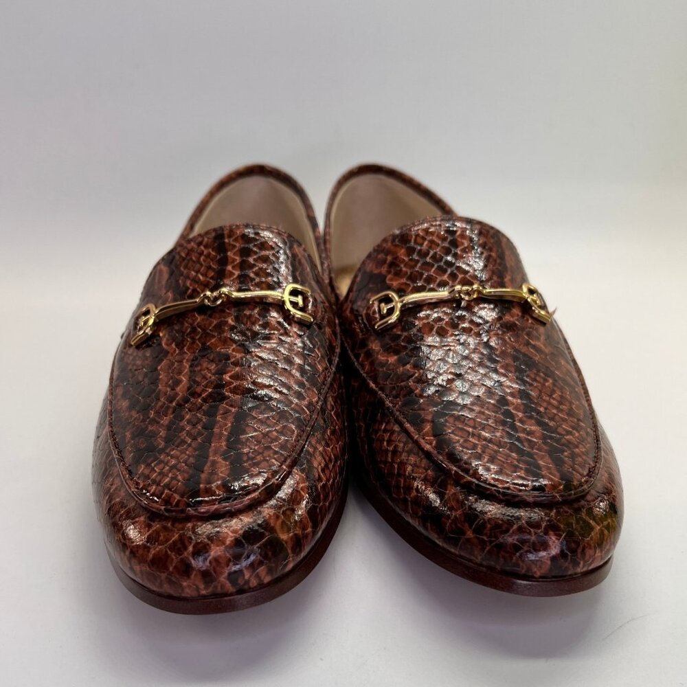 Sam Edelman Loraine Loafer Size 6 M Brown Snake Print Leather Slip-On Shoes - Picture 5 of 15